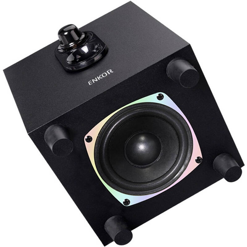 恩科(ENKOR)E300 臺式筆記本2.1電腦音響低音炮 有源多媒體木質迷你音箱 - 京東